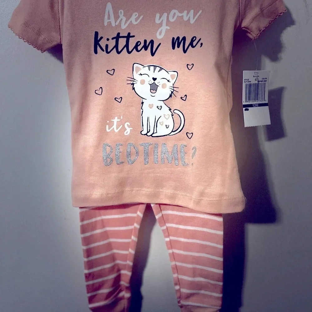 Koola Baby pajamas 4 piece set with short and long sleeve and pant elastic waist - Picture 4 of 16